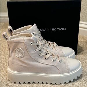 French Connection Women's Angel High Top Lace-up Lug Sole Platform Sneakers